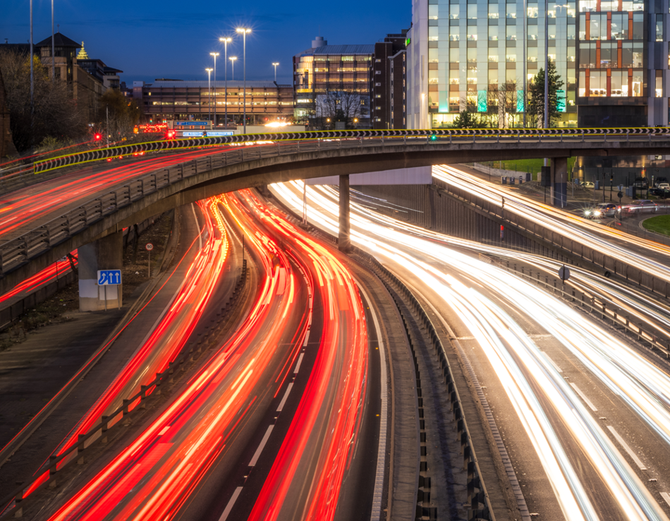 Roads at night