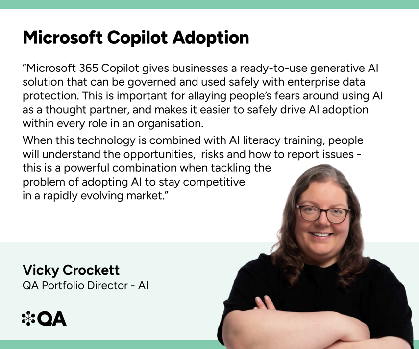 QA's Director of AI Vicky Crockett gives her view of Microsoft Copilot Adoption