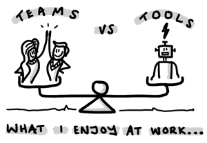 teams vs tools cartoon