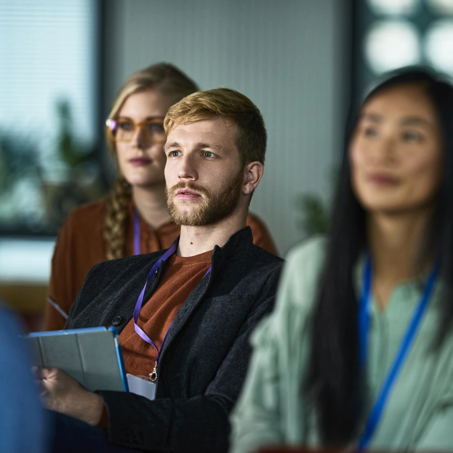 Image of a group of apprentices in a classroom